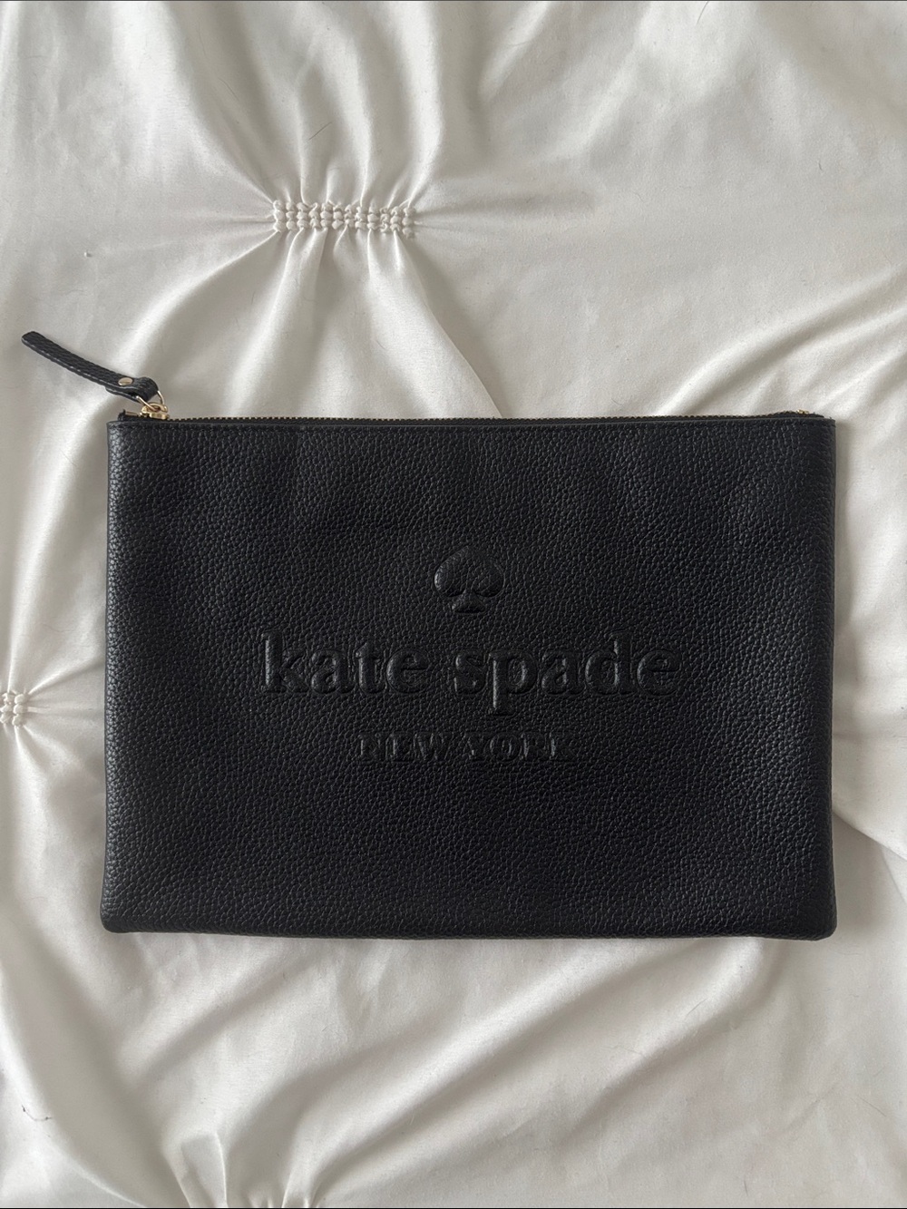 Kate Spade Larchmont Ave Logo Leather Pouch